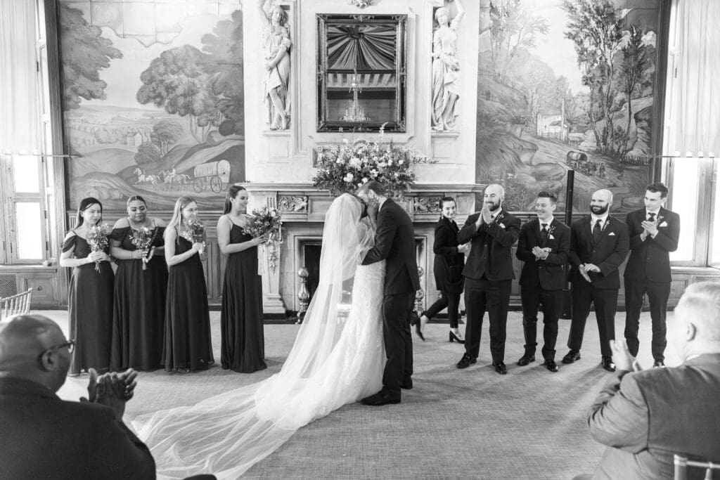 The Belvedere Wedding Photography Bride Groom Kiss