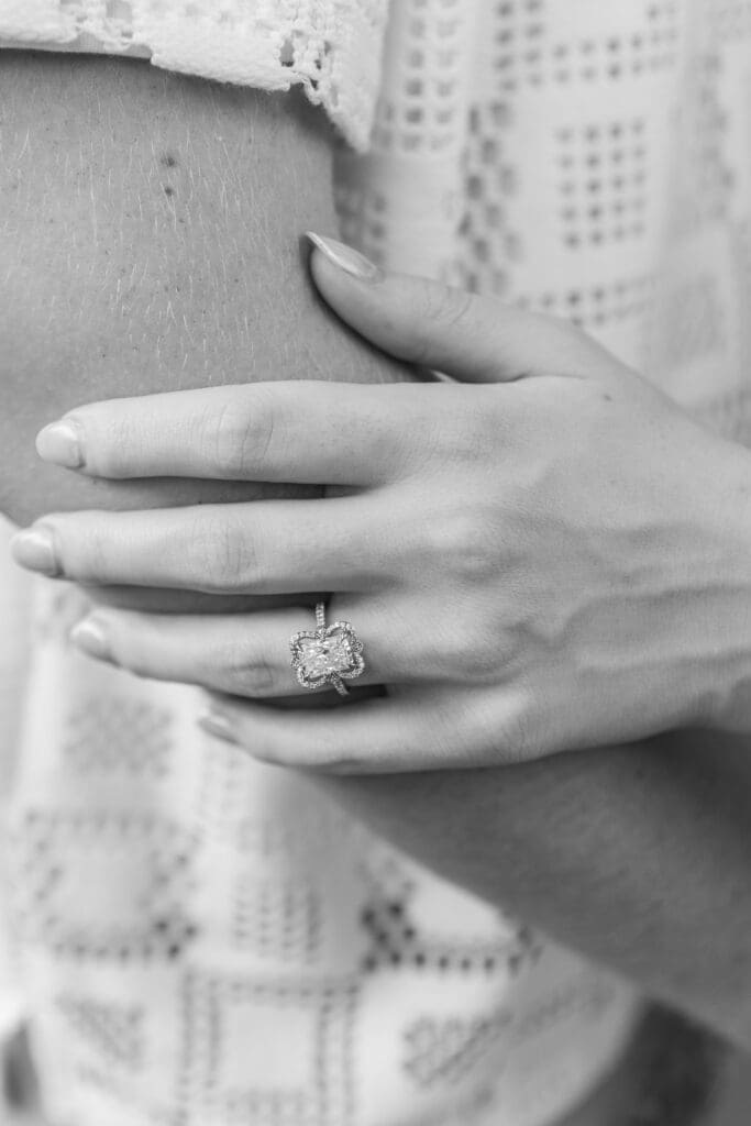 Engagement ring shot in Chantilly, Virginia