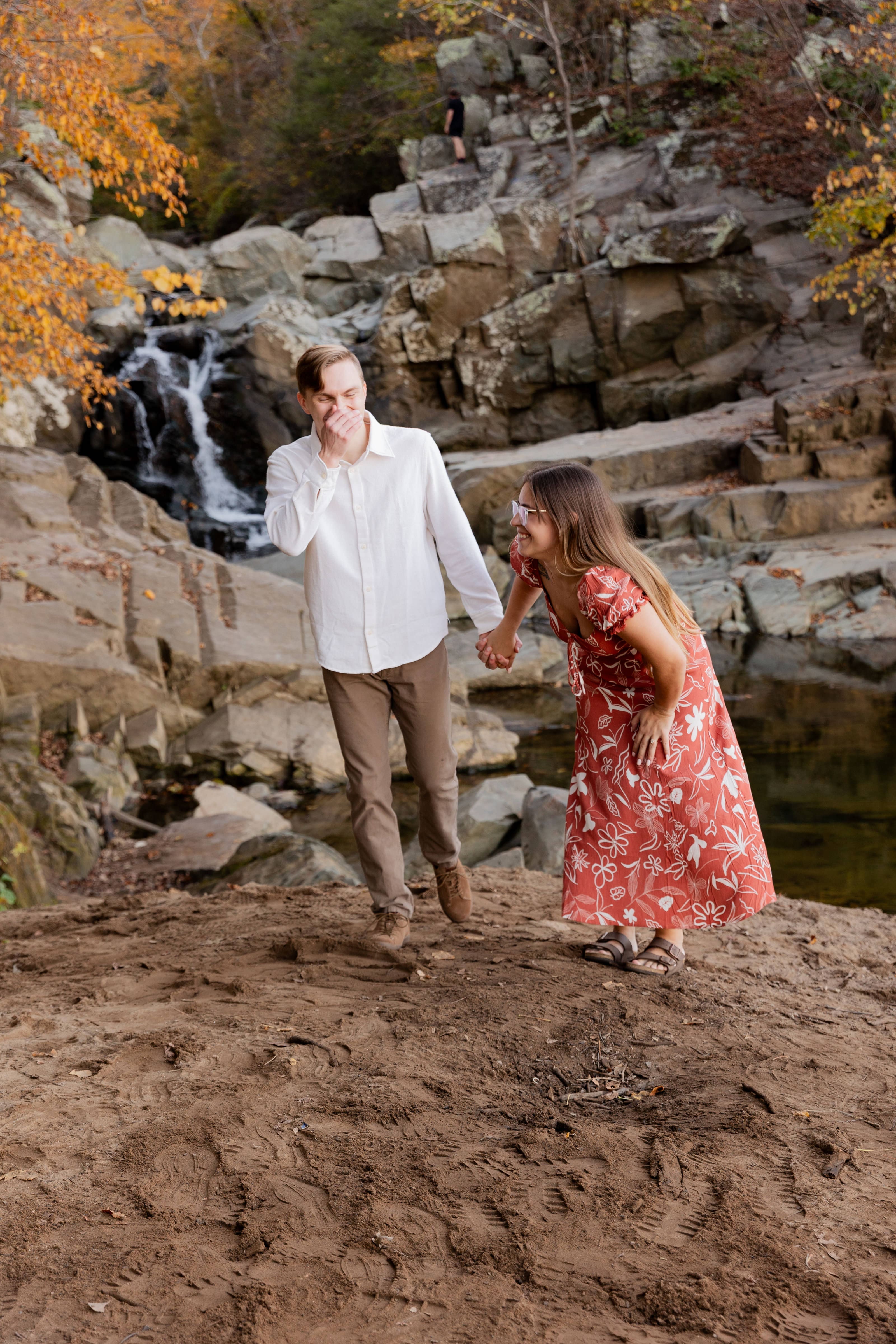 Couple walking through Scott’s Run Nature Preserve