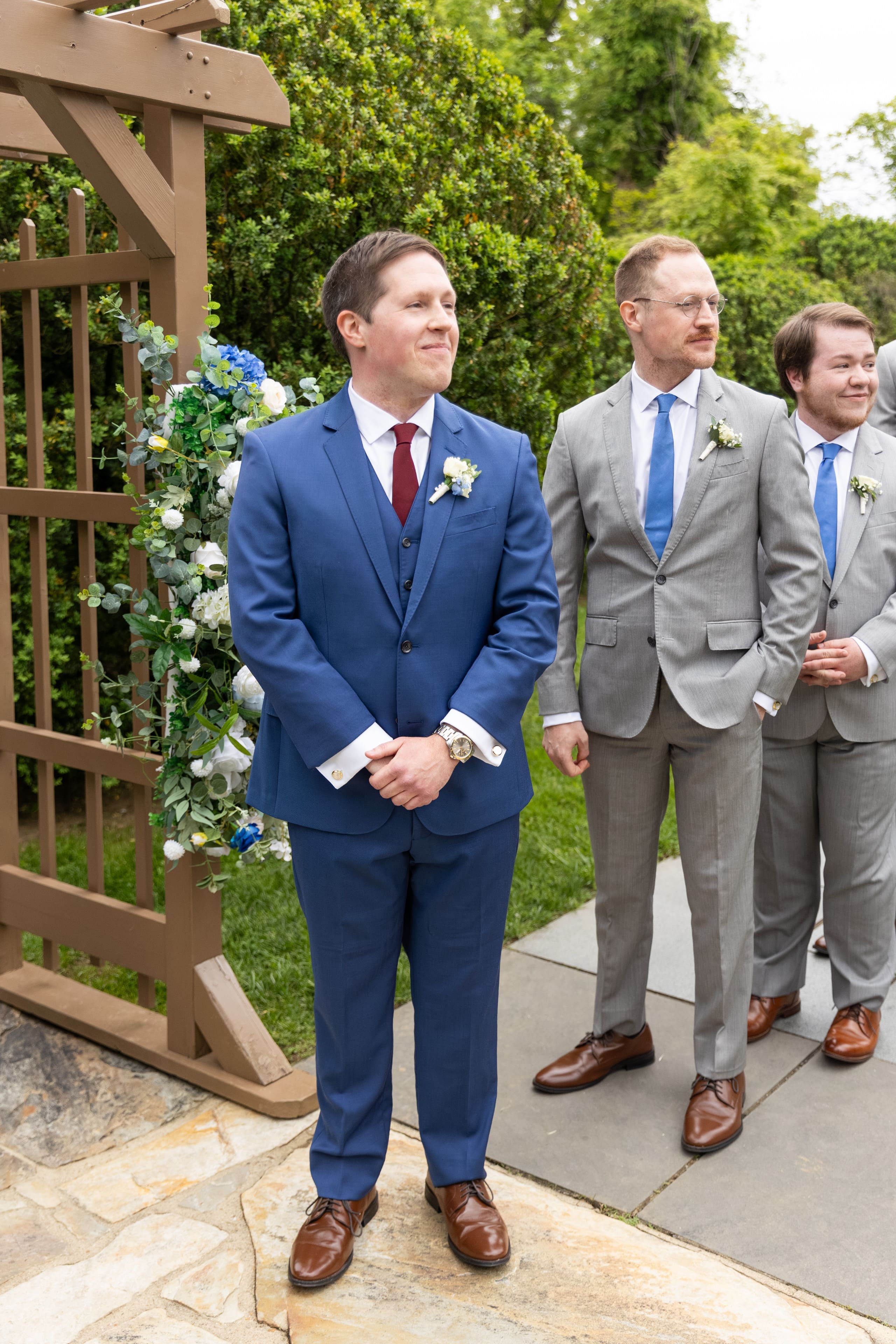 groom first look ceremony