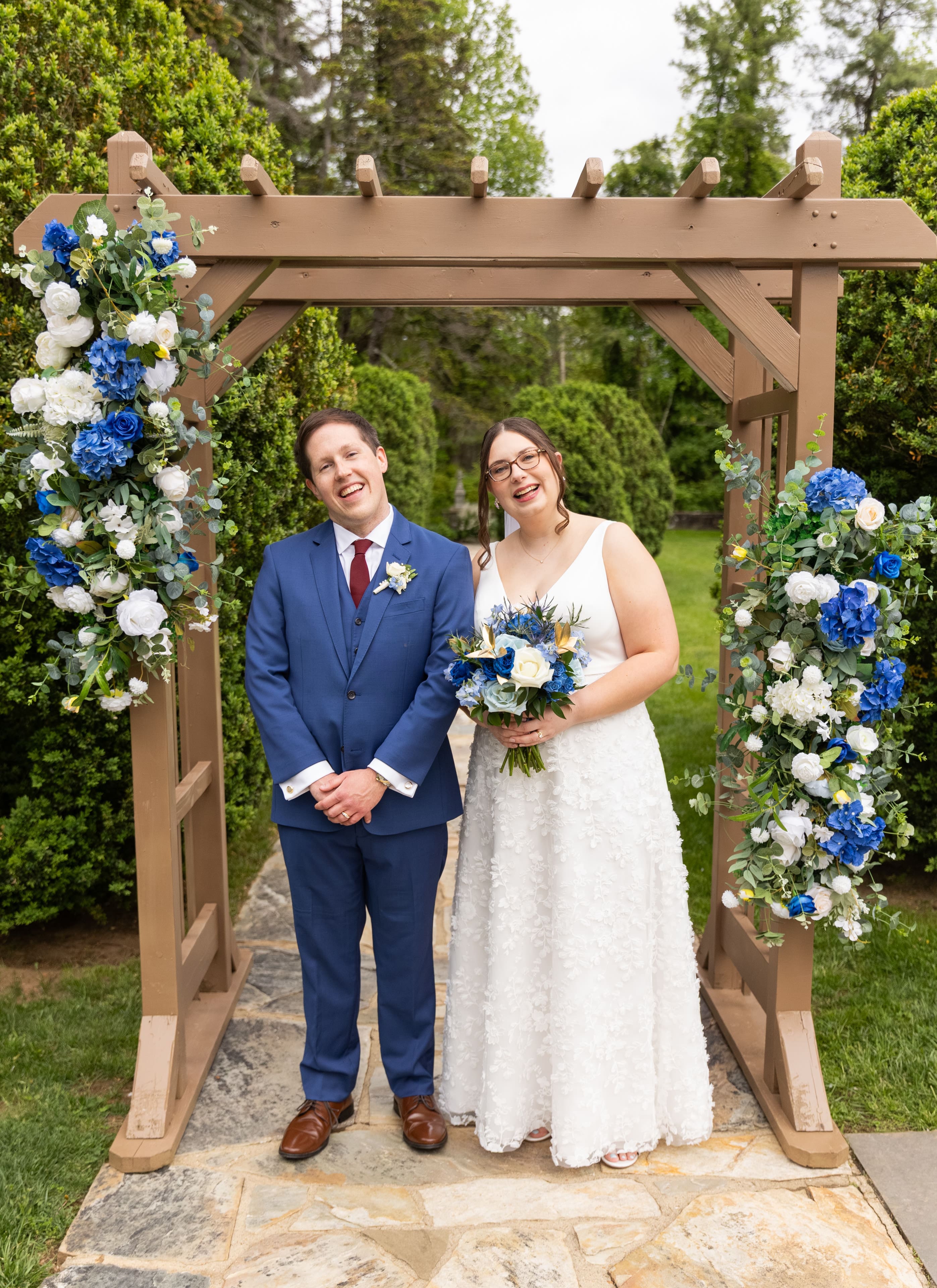silly bride and groom photo