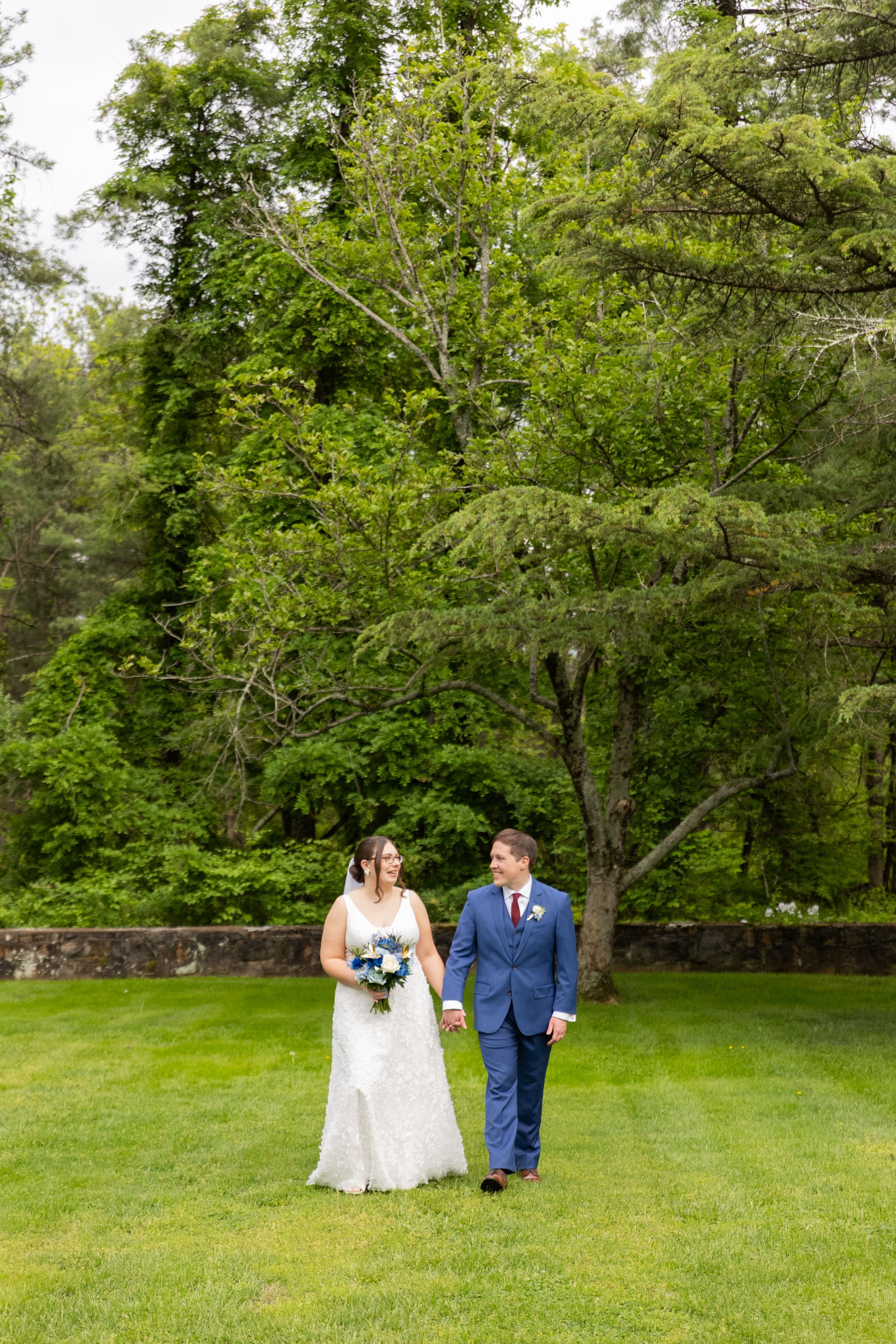 bride and groom field photo