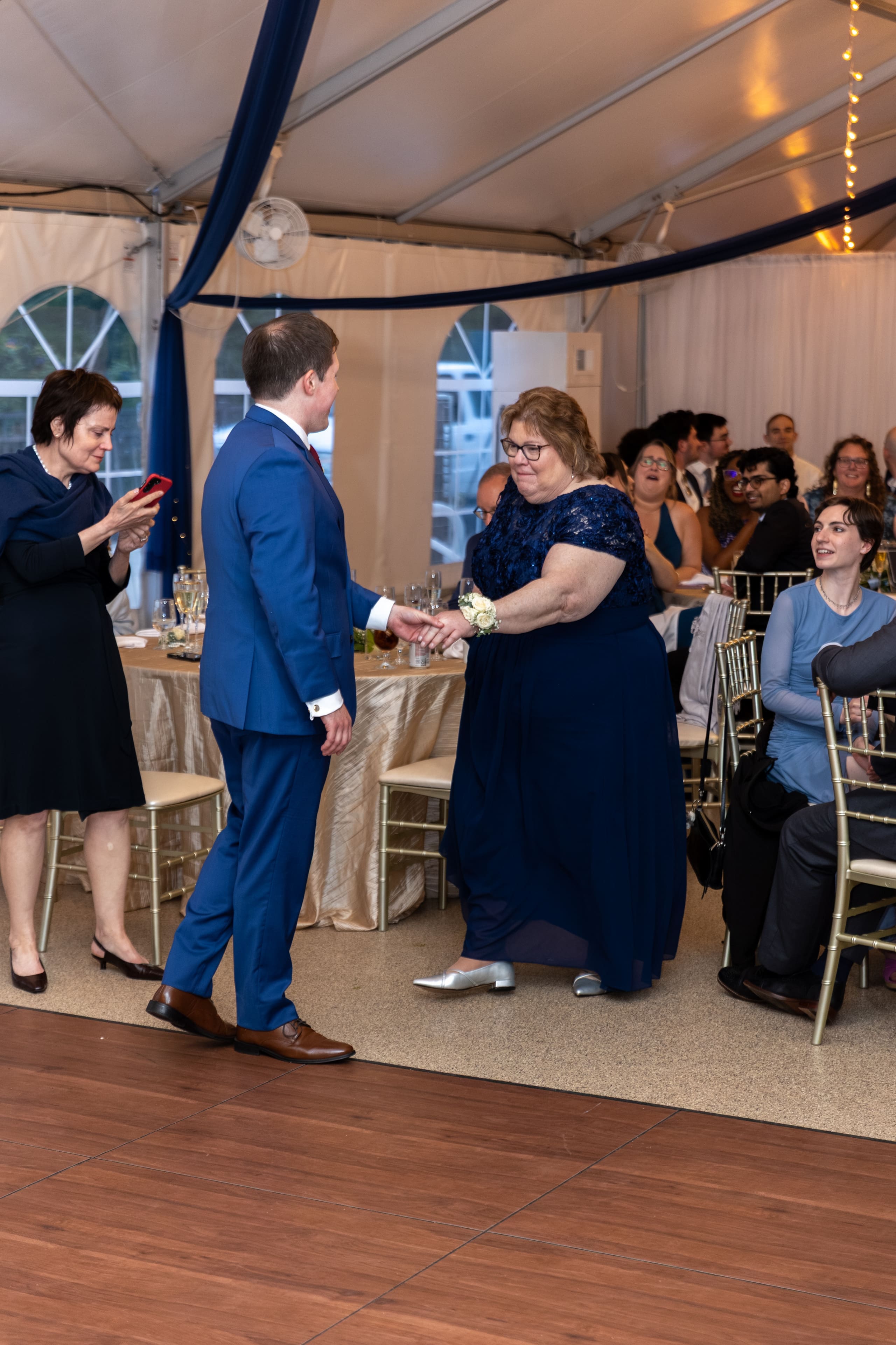groom and mother