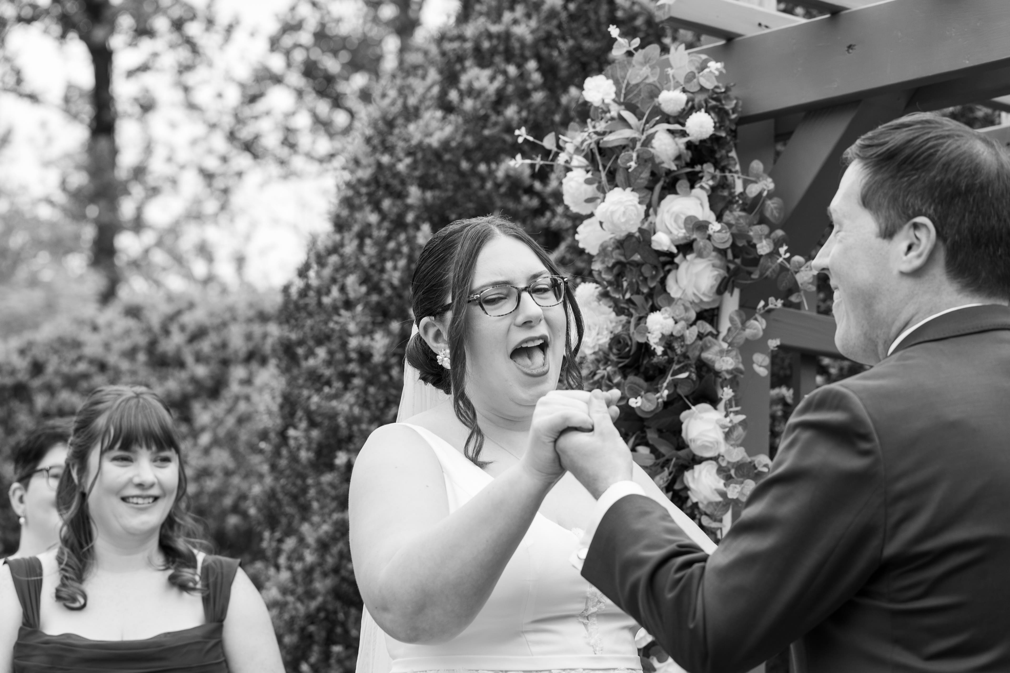 bride excited